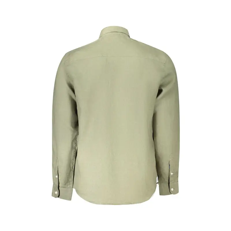 Camicia Maniche Lunghe Uomo Verde Ricamo miniatura 2