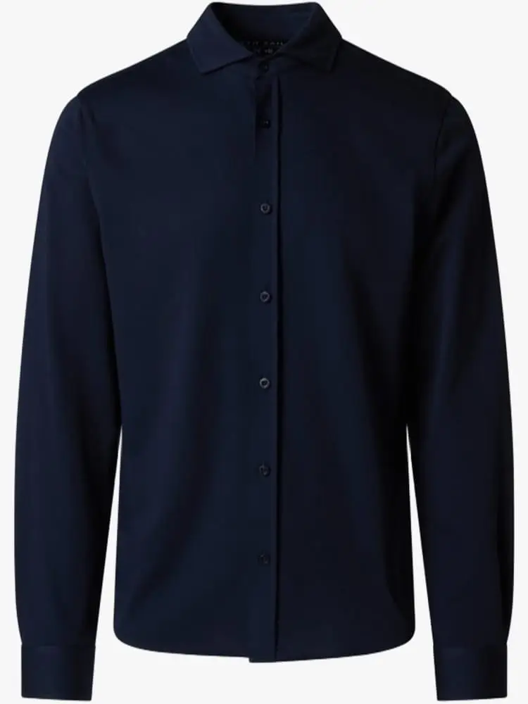 camicia uomo a maniche lunghe blu scura