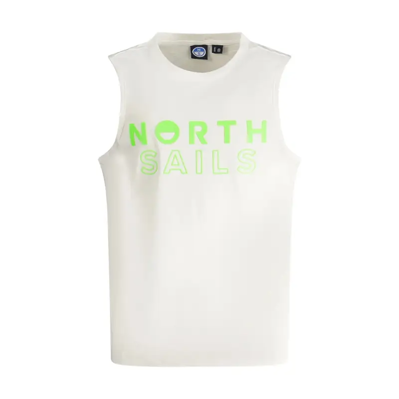 Canotta Bambino Bianca Stampa Logo Bianco