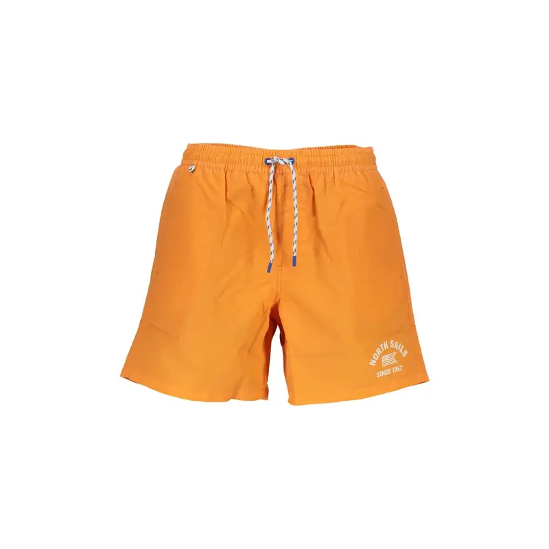 Costume da Mare Uomo Arancione Stampa Logo