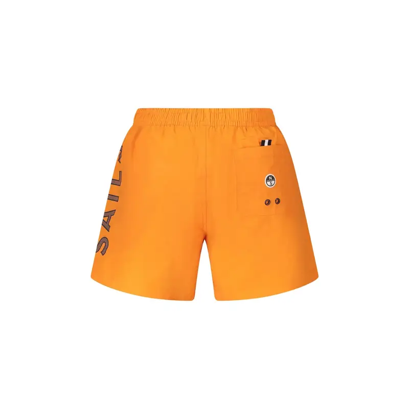 Costume da Mare Uomo Arancione Stampa Logo miniatura 2