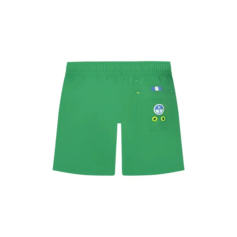 Costume Mare Bambino Verde Stampa Logo miniatura 2