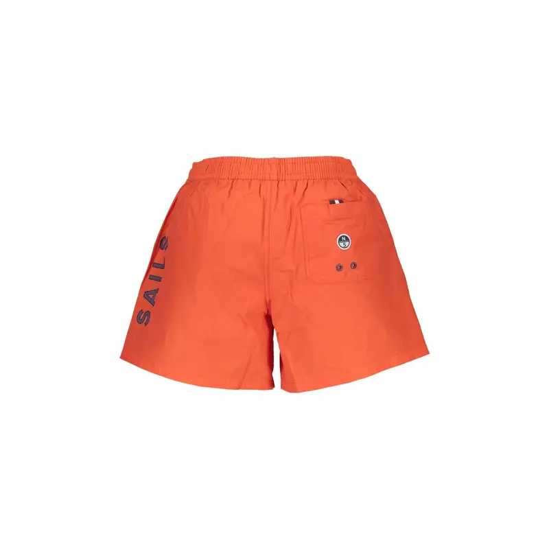 Costume Mare Uomo Arancione Stampa Logo miniatura 2