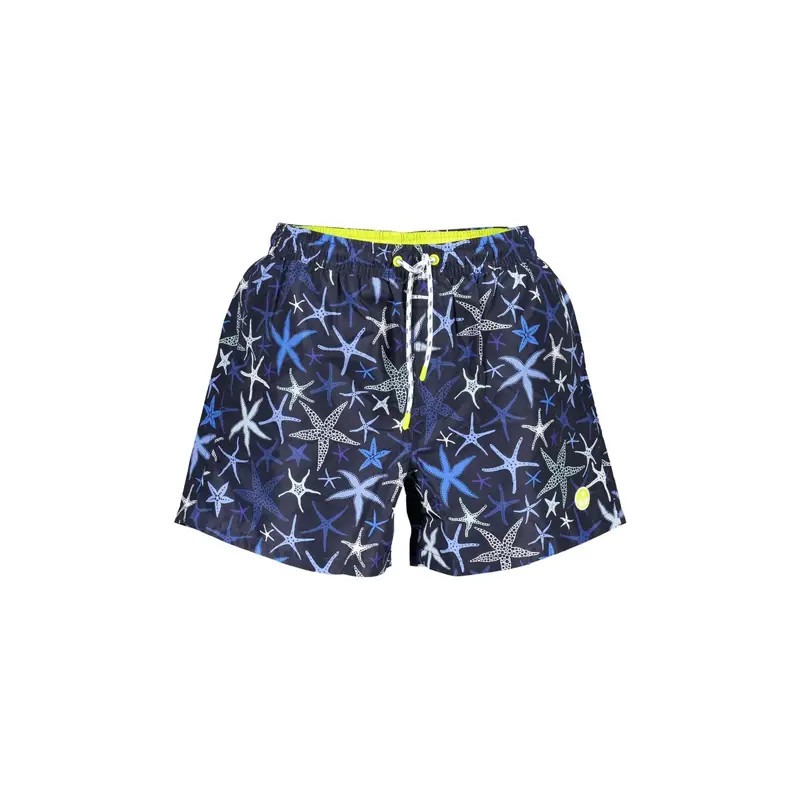 Costume Mare Uomo Nero Applicazione Logo