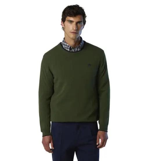 Crewneck 12GG - maglione - uomo Green