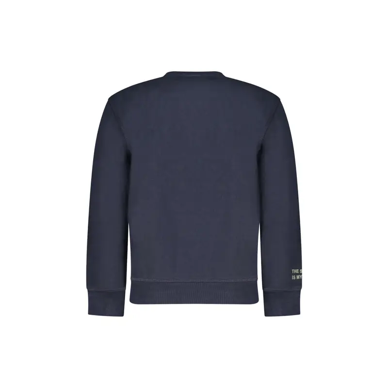 Felpa Bambino Blu Girocollo Felpata Logo miniatura 2