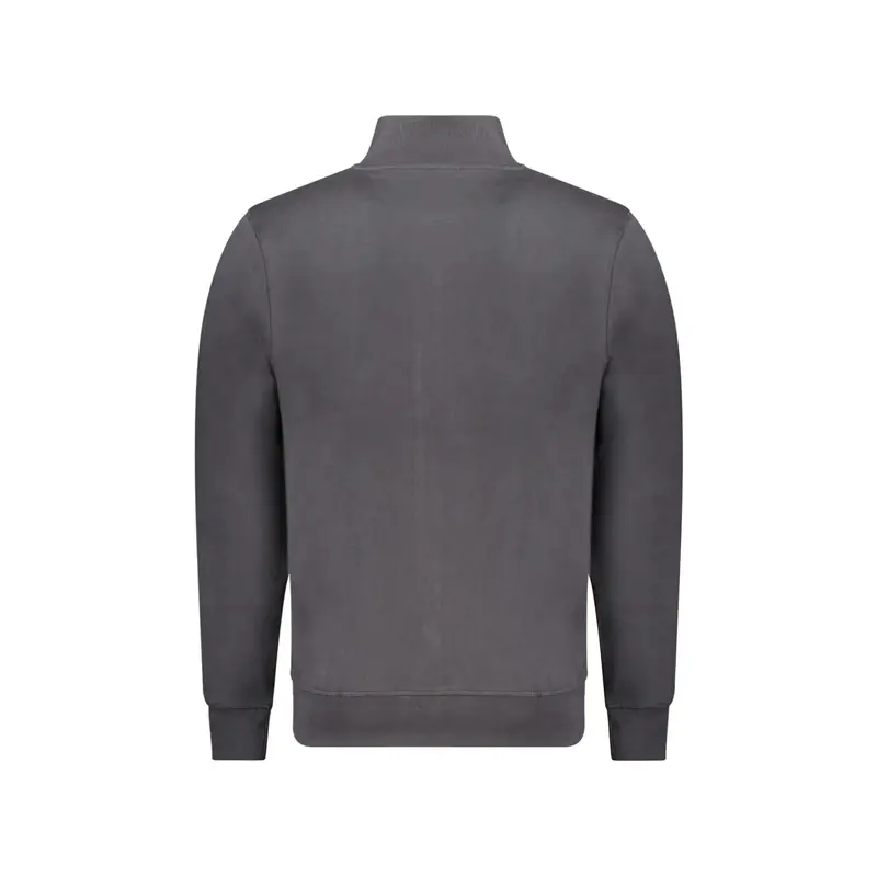 Felpa con Zip Uomo Nera in Cotone Nero miniatura 2