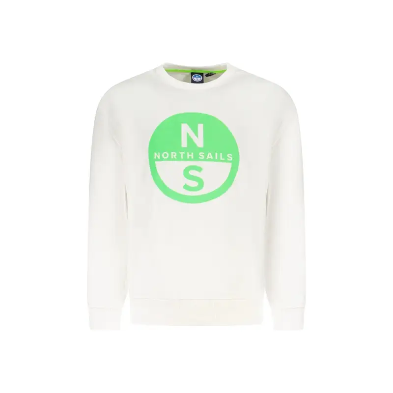 North Sails Felpa Maniche Lunghe Bambino Bianca con Stampa Logo