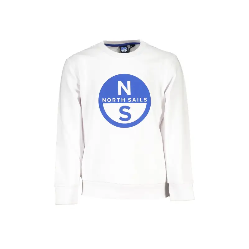 Felpa Maniche Lunghe Bambino Bianca Stampa Logo Bianco