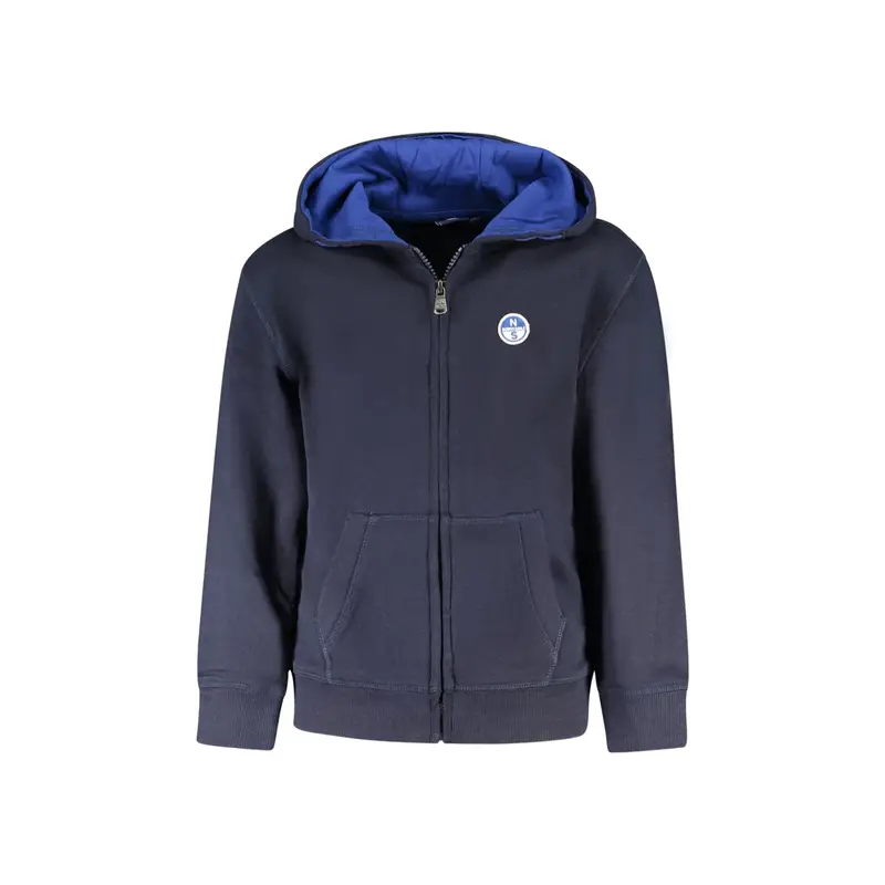 North Sails Felpa Bambino Blu con Cappuccio e Zip