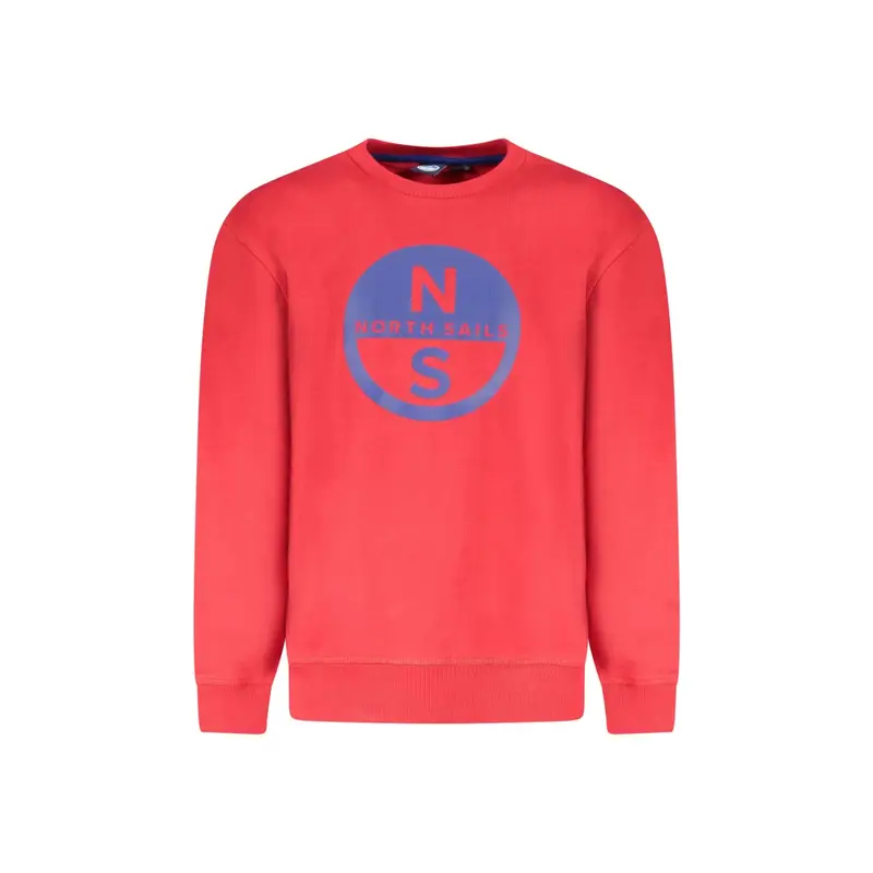 North Sails Felpa Maniche Lunghe Bambino Rossa con Stampa