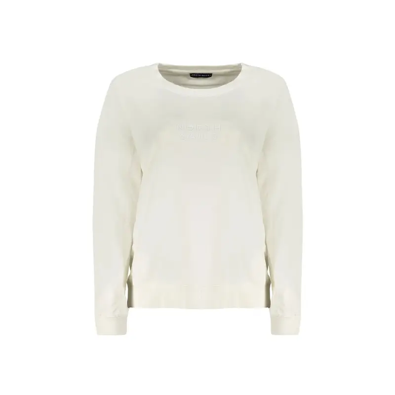 Felpa Maniche Lunghe Donna Bianca Logo Bianco