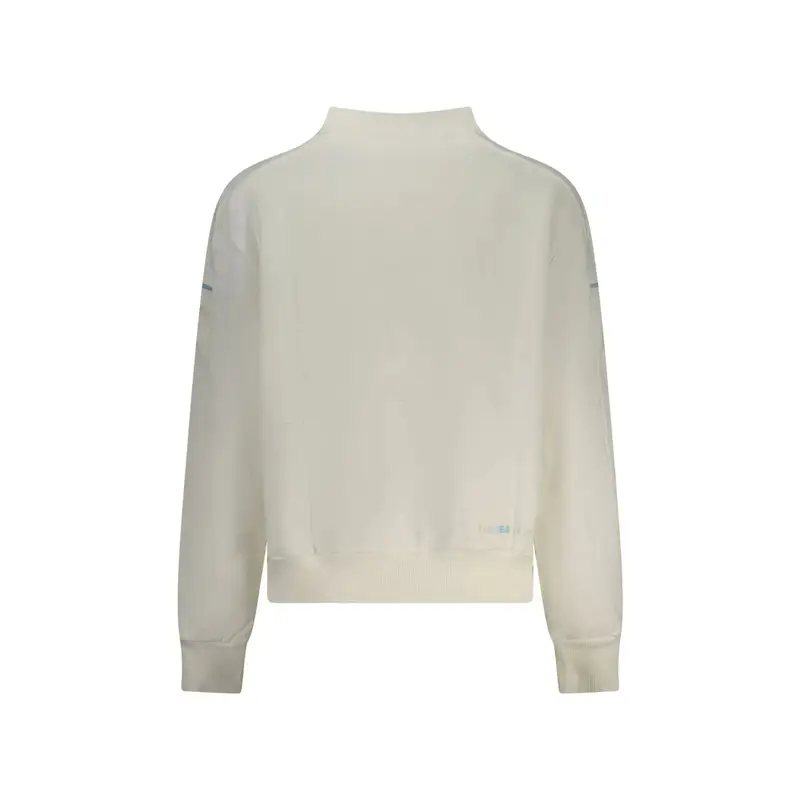 Felpa Maniche Lunghe Donna Bianca Ricamo Bianco miniatura 2