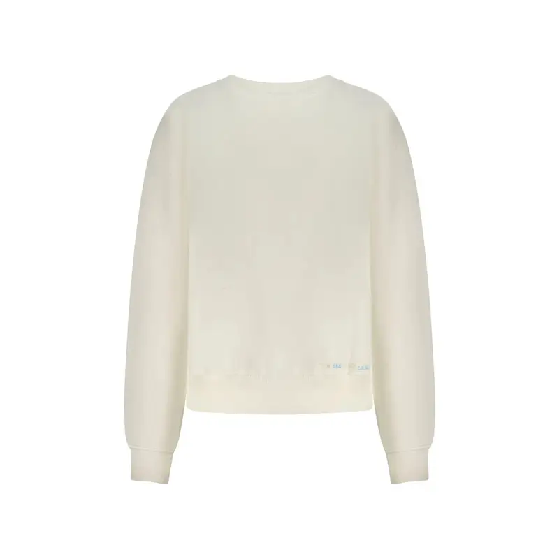 Felpa Maniche Lunghe Donna Bianca Ricamo Bianco miniatura 2