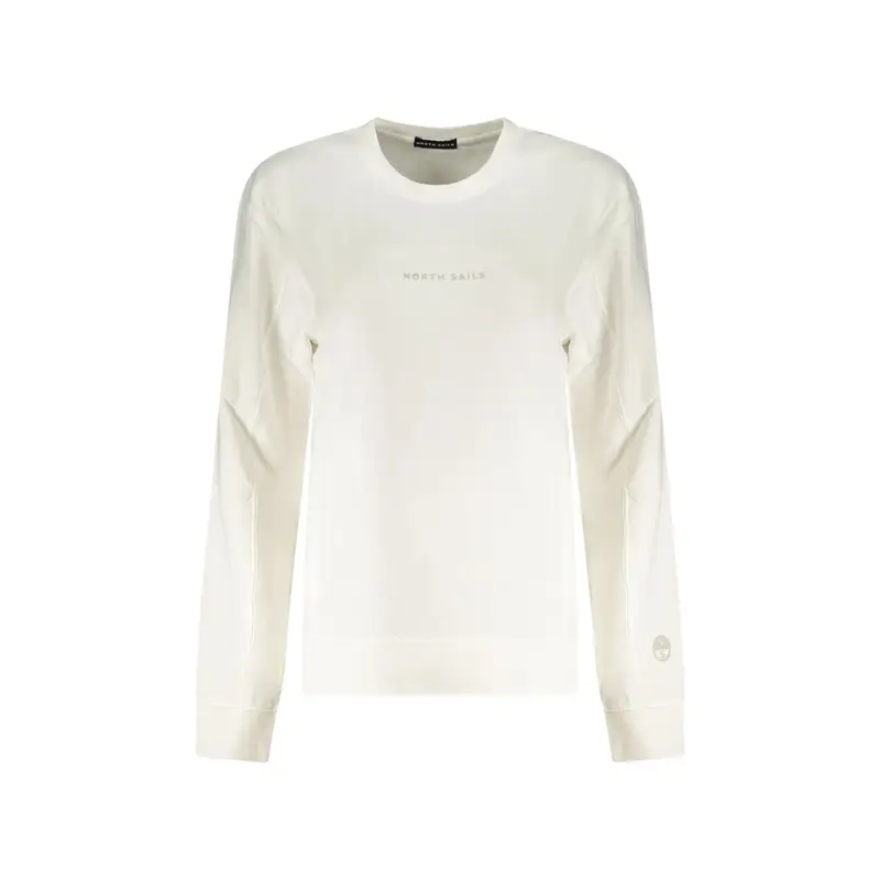 North Sails Felpa Maniche Lunghe Donna Bianca con Stampa in Rilievo
