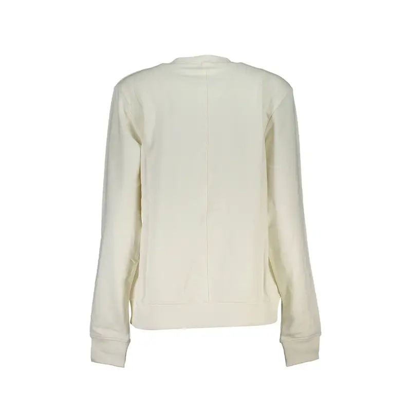 Felpa Maniche Lunghe Donna Bianca Stampa Logo Bianco miniatura 2