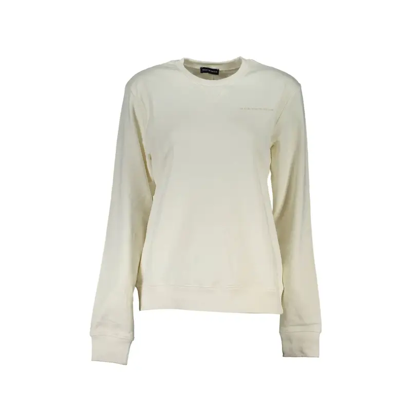 Felpa Maniche Lunghe Donna Bianca Stampa Logo Bianco