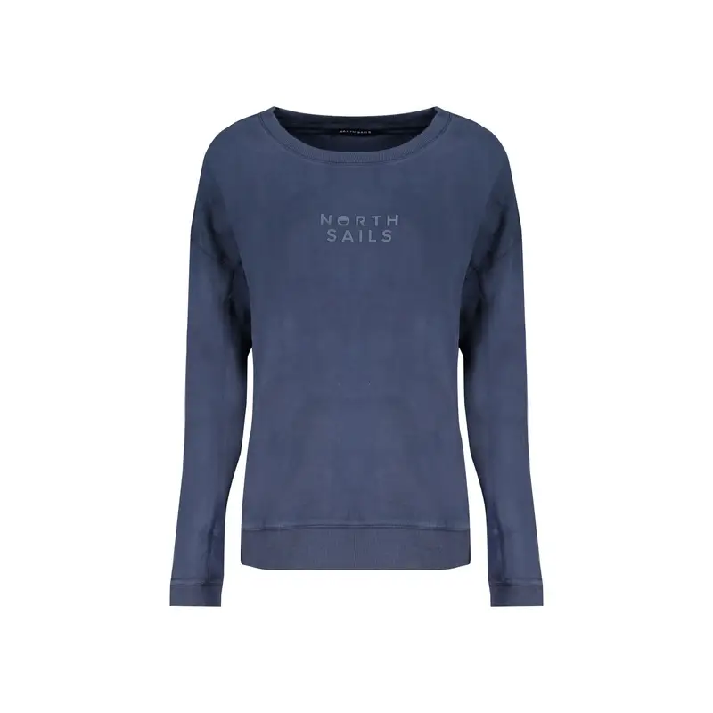 Felpa Maniche Lunghe Donna Blu Logo