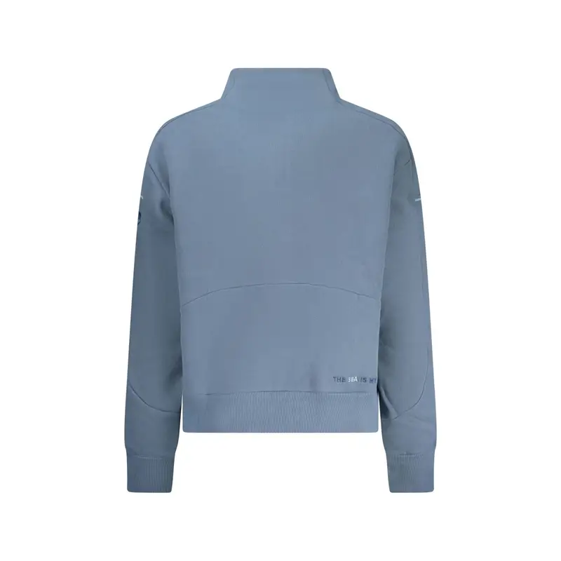 Felpa Maniche Lunghe Donna Blu Ricamo miniatura 2