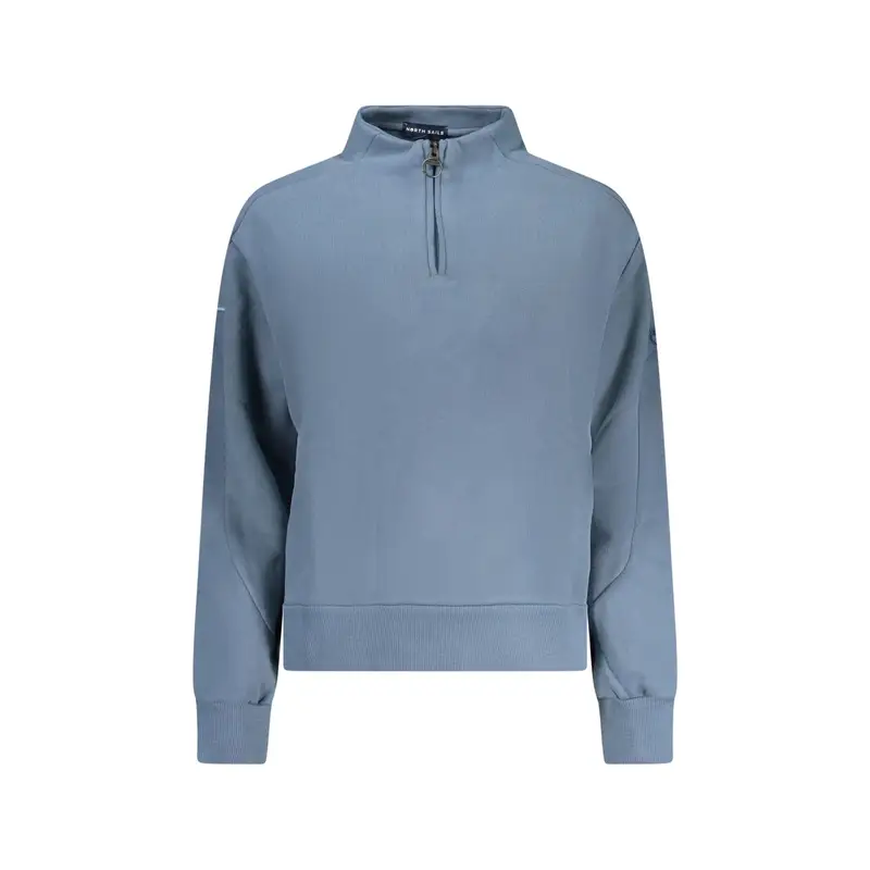 Felpa Maniche Lunghe Donna Blu Ricamo