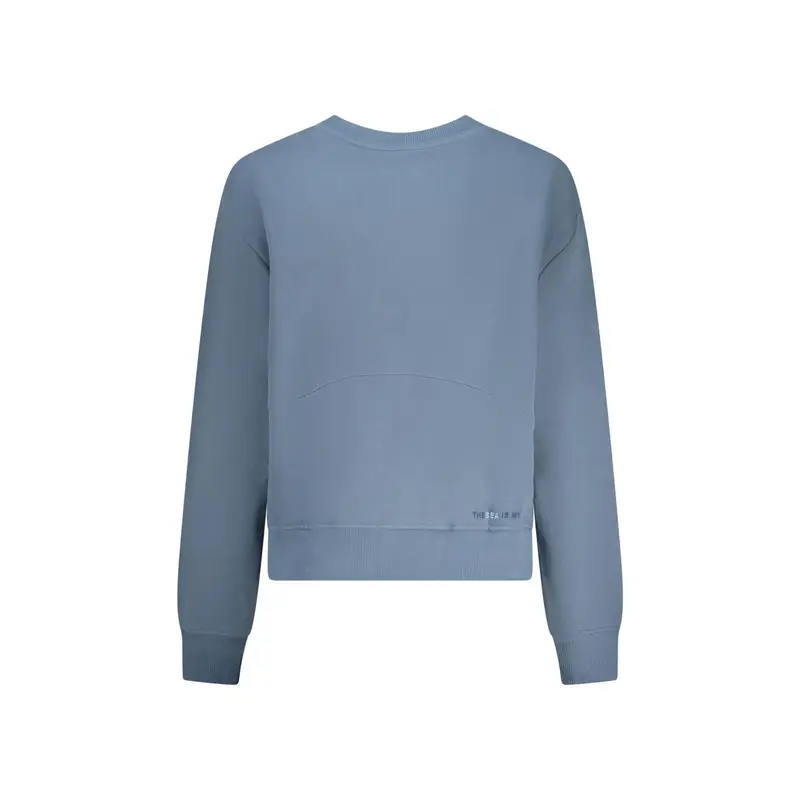 Felpa Maniche Lunghe Donna Blu Ricamo miniatura 2