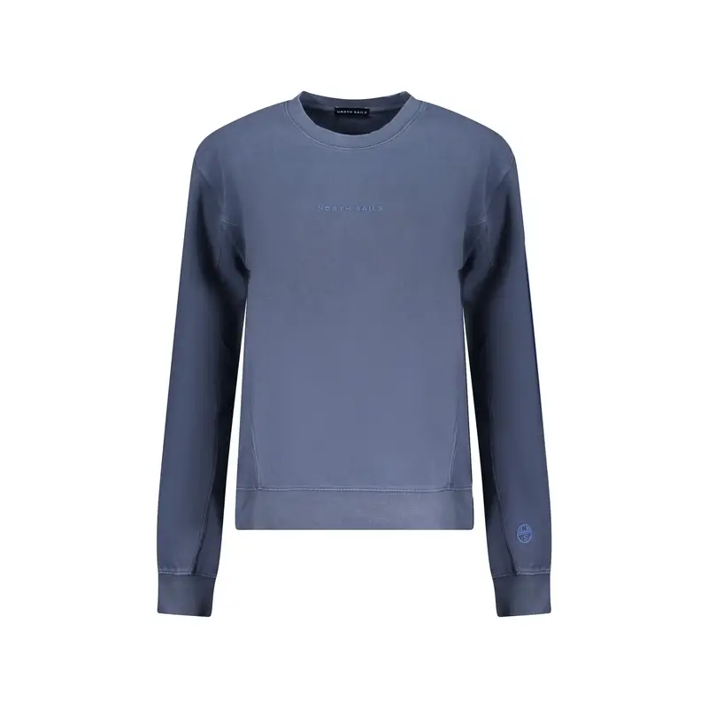 North Sails Felpa Maniche Lunghe Donna Blu con Stampa in Rilievo