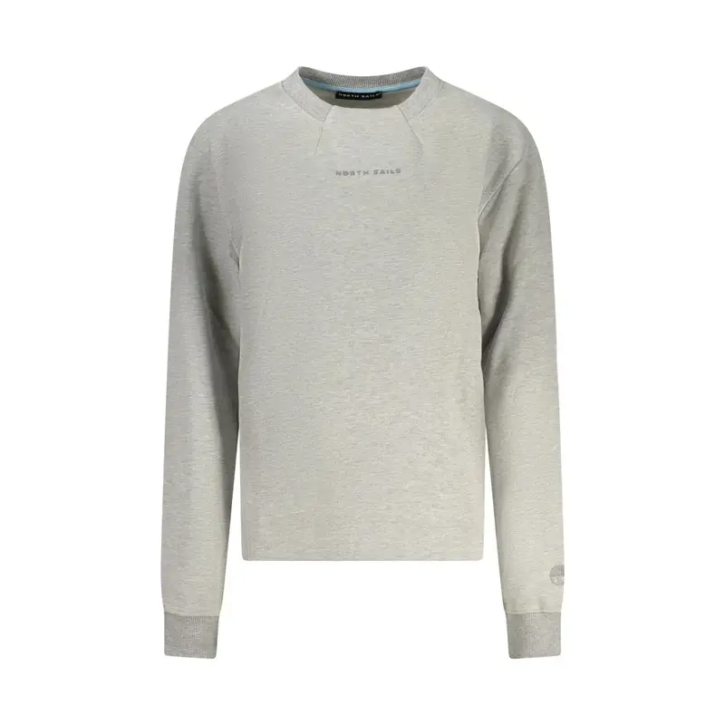 Felpa Maniche Lunghe Donna Grigia Stampa in Rilievo Logo Grigio