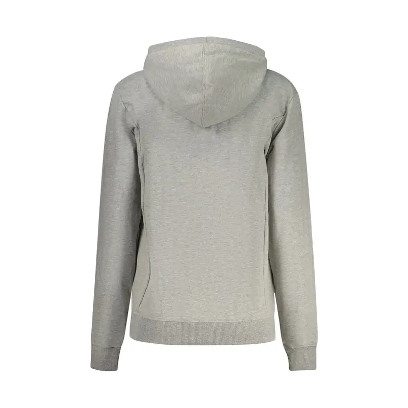 Felpa Maniche Lunghe Donna Grigia Zip Grigio miniatura 2