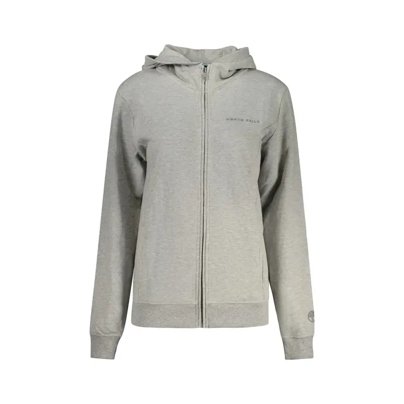 Felpa Maniche Lunghe Donna Grigia Zip Grigio