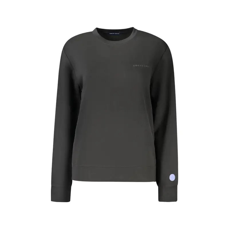 North Sails Felpa Donna Nera con Stampa in Rilievo
