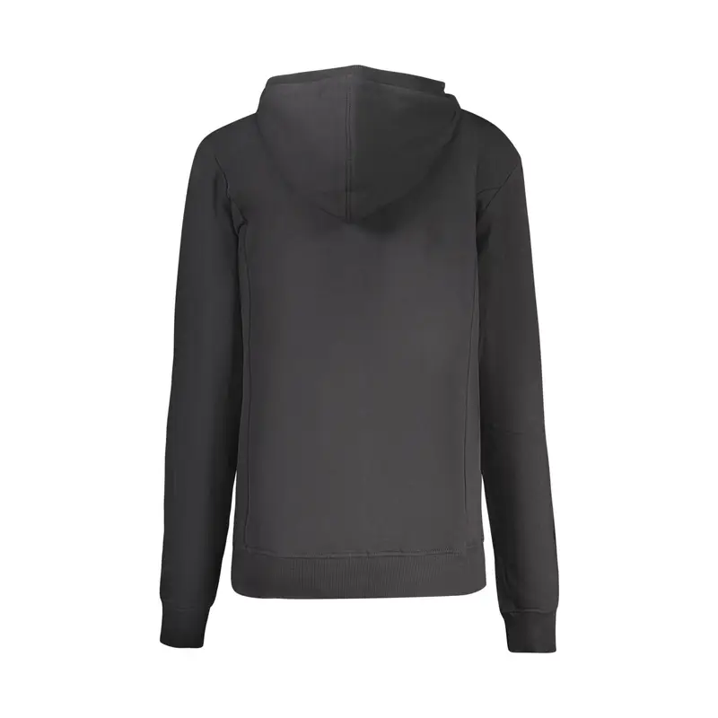 Felpa Maniche Lunghe Donna Nera Zip Nero miniatura 2