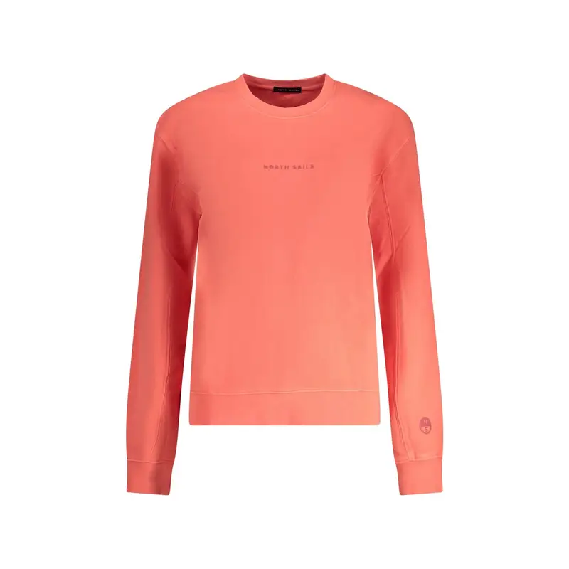 North Sails Felpa Maniche Lunghe Donna Rosa con Stampa in Rilievo