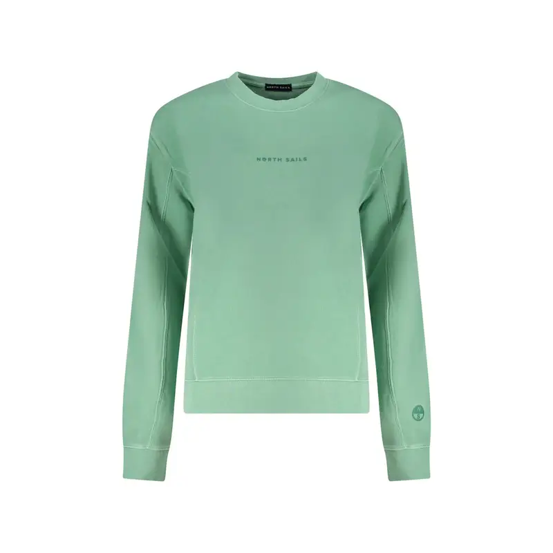 North Sails Felpa Donna Verde con Stampa in Rilievo