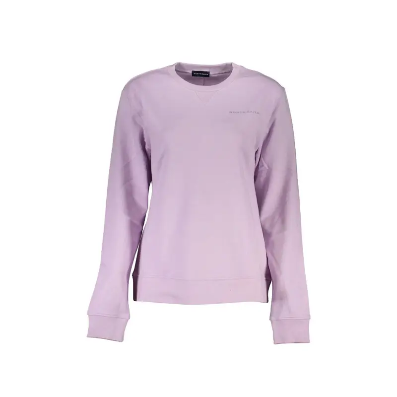 Felpa Maniche Lunghe Donna Viola Stampa Logo