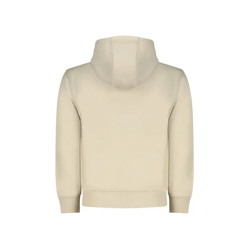 Felpa Maniche Lunghe Unisex Beige Zip miniatura 2