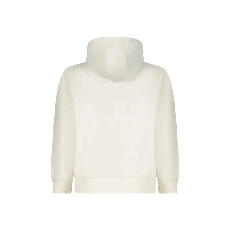 Felpa Maniche Lunghe Unisex Bianca Zip Bianco miniatura 2