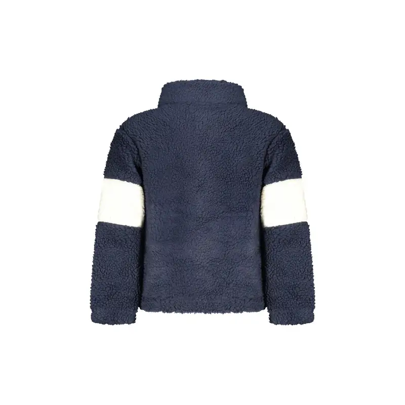 Felpa Maniche Lunghe Unisex Blu con Zip miniatura 2