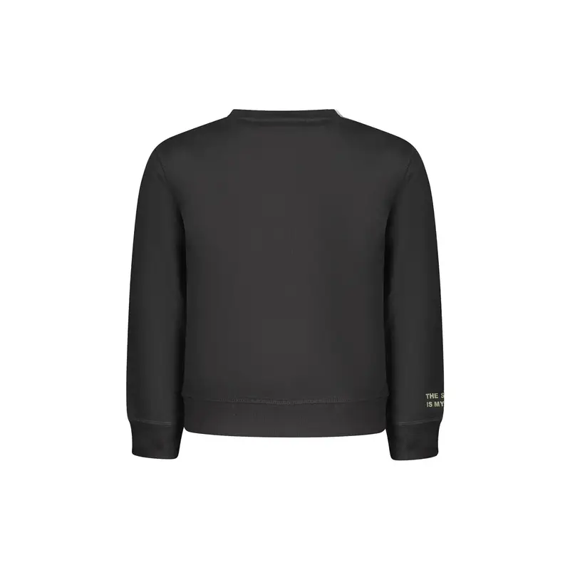Felpa Maniche Lunghe Unisex Nera Logo Nero miniatura 2