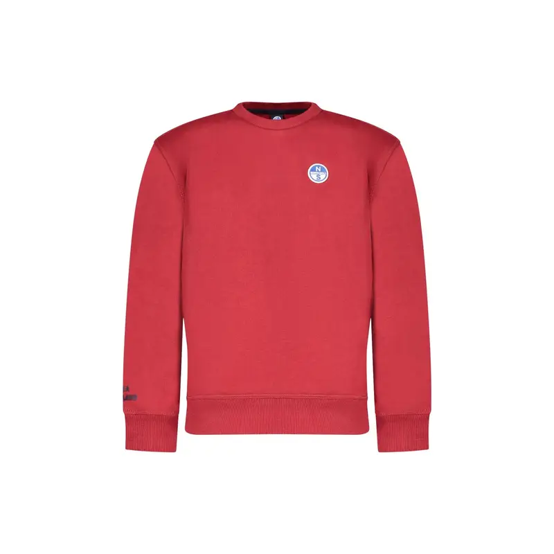 Felpa Maniche Lunghe Unisex Rossa Logo Rosso