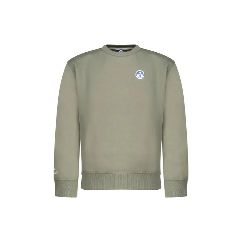 Felpa Maniche Lunghe Unisex Verde Logo