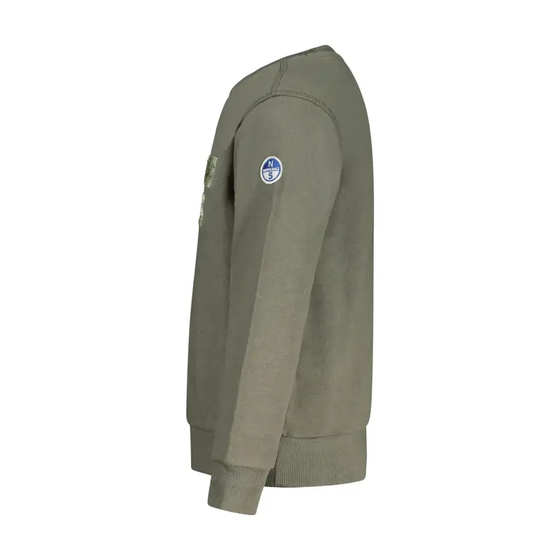 Felpa Maniche Lunghe Unisex Verde Logo miniatura 3