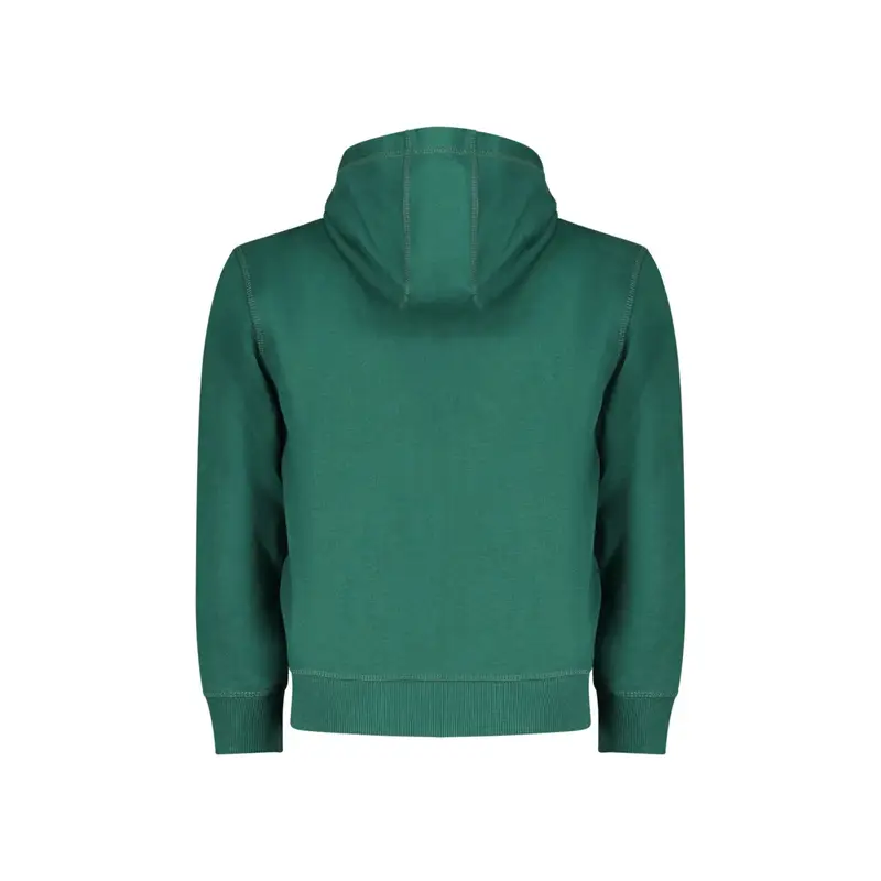 Felpa Maniche Lunghe Unisex Verde Zip miniatura 2
