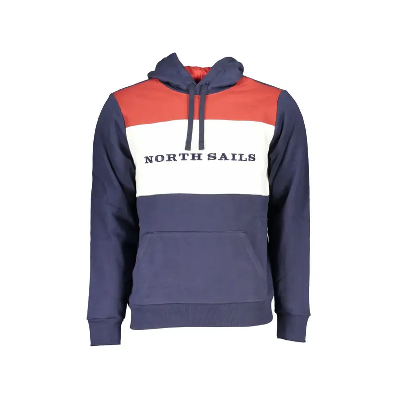 Felpa Maniche Lunghe Uomo Blu Ricamo