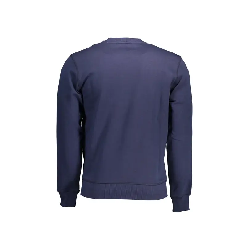 Felpa Maniche Lunghe Uomo Blu Stampa miniatura 2