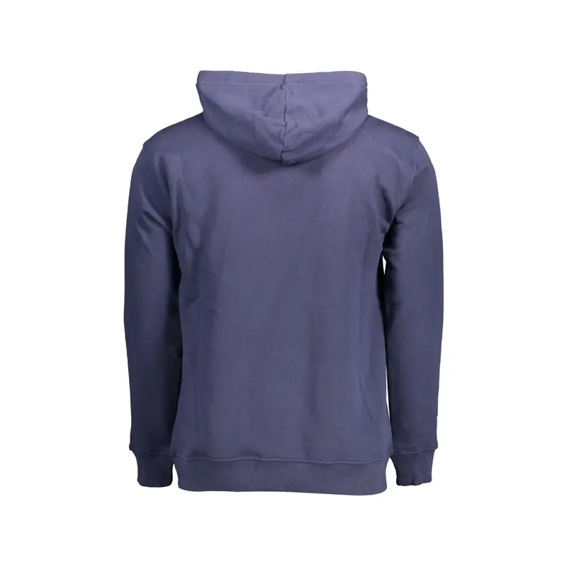 Felpa Maniche Lunghe Uomo Blu Stampa miniatura 2