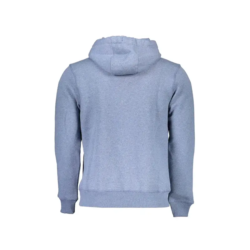 Felpa Maniche Lunghe Uomo Blu Stampa miniatura 2