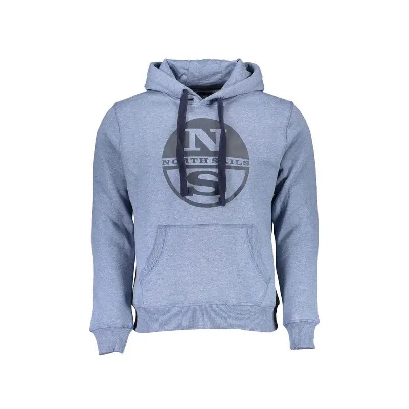 Felpa Maniche Lunghe Uomo Blu Stampa