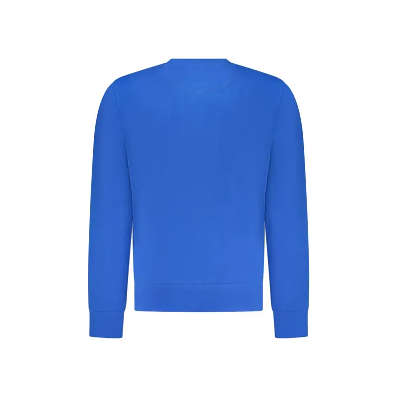 Felpa Maniche Lunghe Uomo Blu Stampa miniatura 2