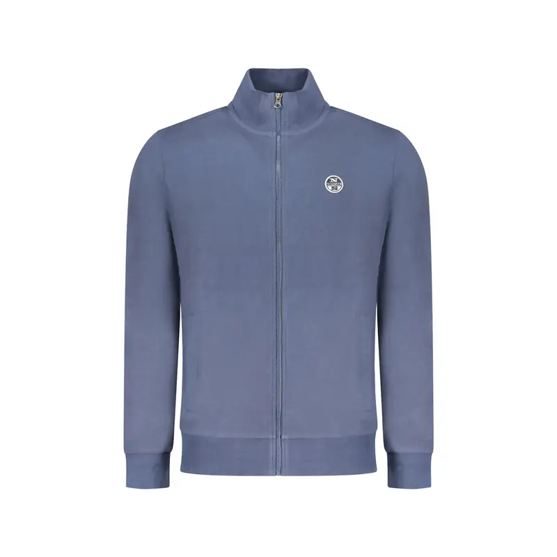 Felpa Maniche Lunghe Uomo Blu Zip