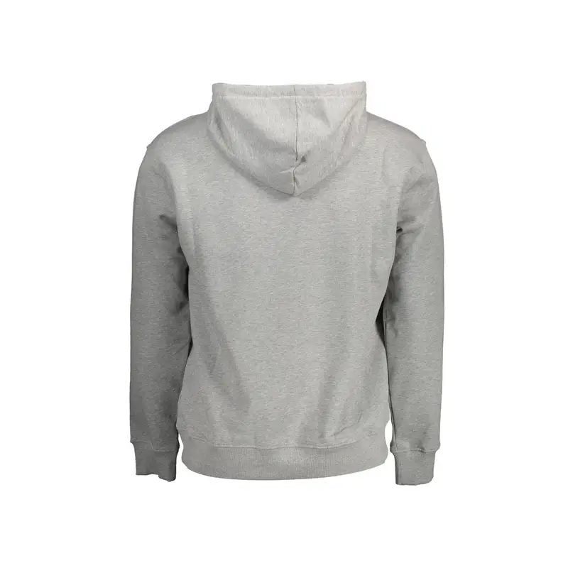 Felpa Maniche Lunghe Uomo Grigia Stampa Logo Grigio miniatura 2